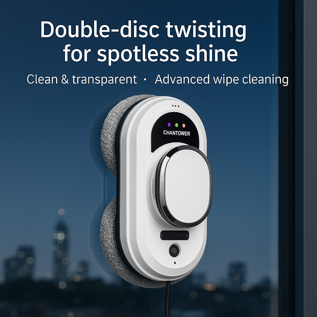 Smart Window Cleaning Robot™ – Remote Controlled Electric Glass Cleaner for Home & Office, Ultra-Thin Design