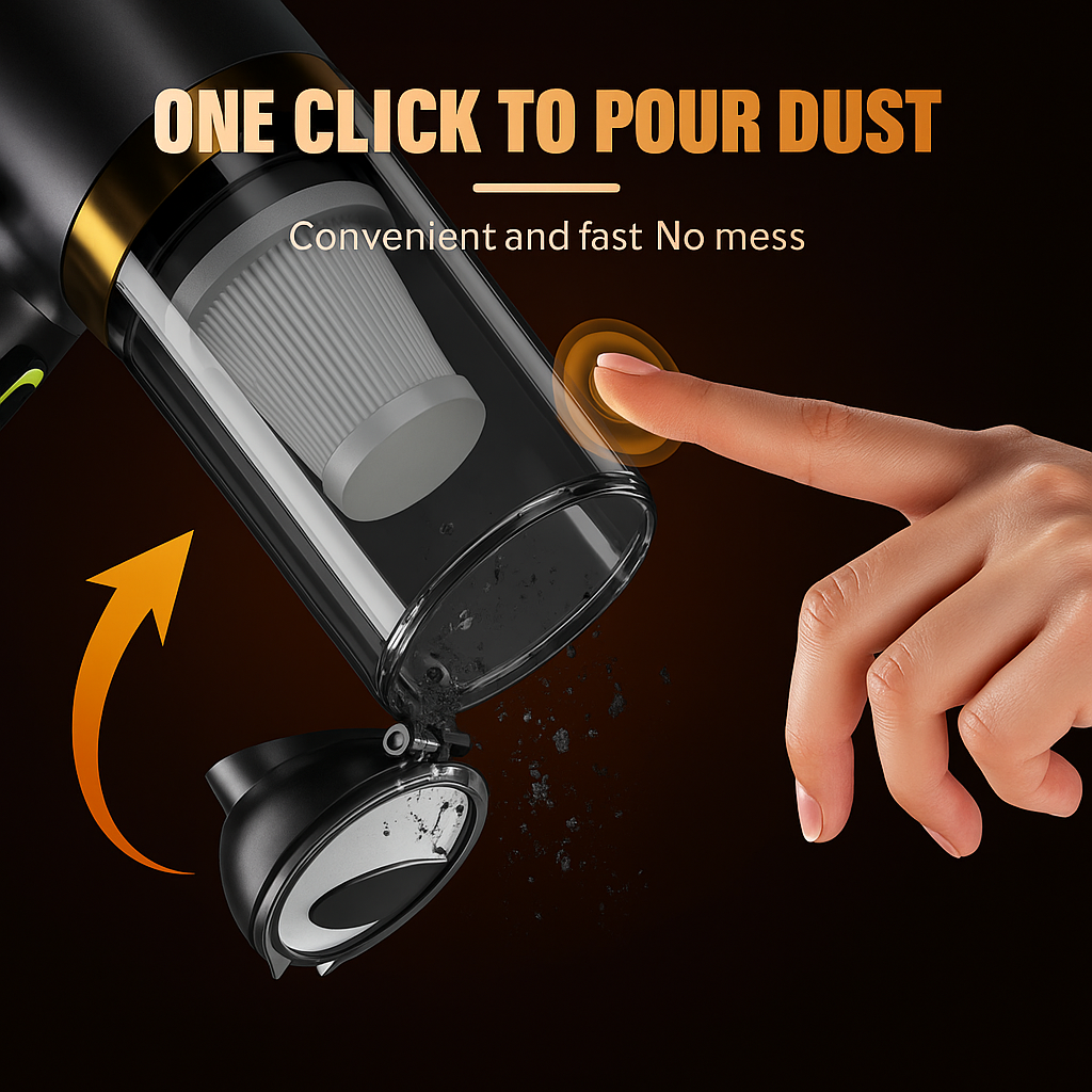 CENRR 998000PA™ Cordless Car Vacuum – Ultra-Powerful Handheld Cleaner & Air Blower with 9 Attachments + HEPA