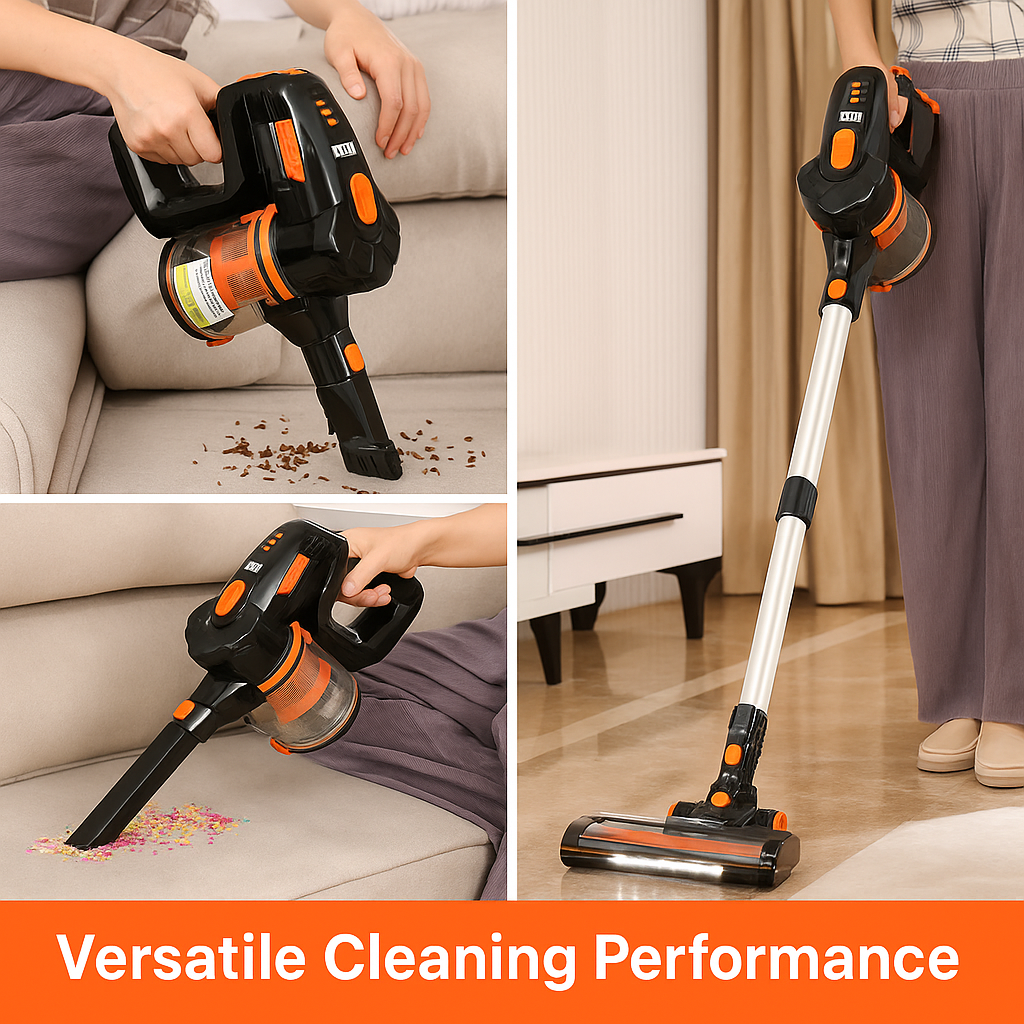 INSE™ 6-in-1 Cordless Stick Vacuum – 20KPa Power, 40 Min, Lightweight | Electromax