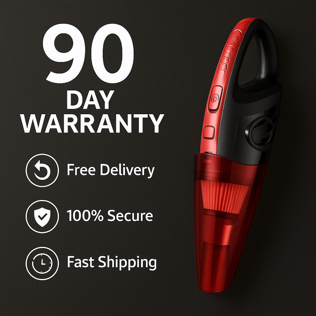 Handheld Wireless Car Vacuum Cleaner™ – 120W High Power, Portable & Rechargeable, with HEPA Filter