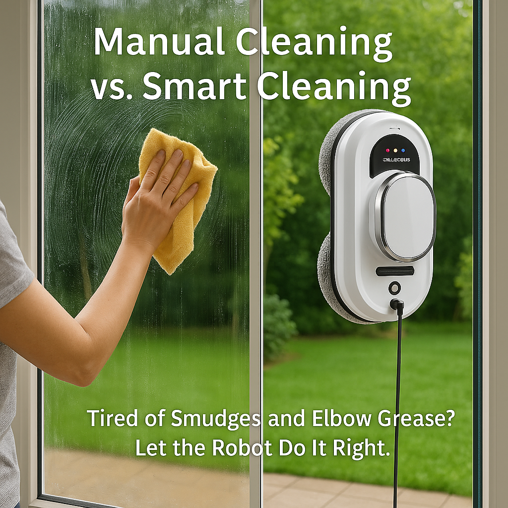 Smart Window Cleaning Robot™ – Remote Controlled Electric Glass Cleaner for Home & Office, Ultra-Thin Design