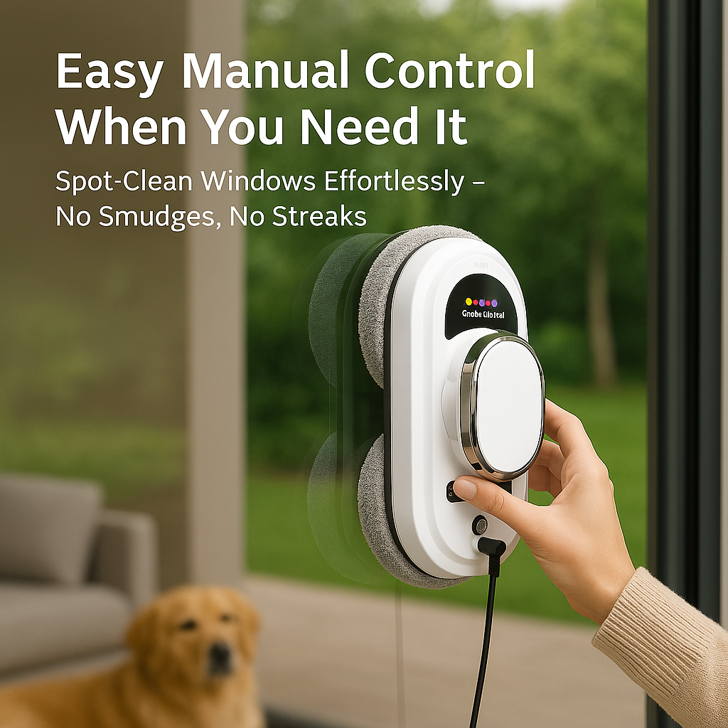 Smart Window Cleaning Robot™ – Remote Controlled Electric Glass Cleaner for Home & Office, Ultra-Thin Design