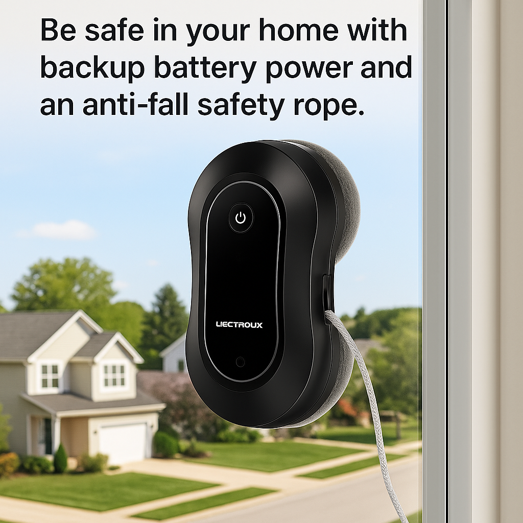 SmartClean YW810™ Robotic Window Cleaner – Dual Spray, Laser Navigation & App Control