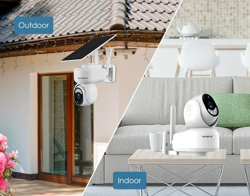 LS Vision 2K Solar SmartCam™ – 4MP Wireless PTZ Security with 4G/WiFi, Motion Detection & 2-Way Audio