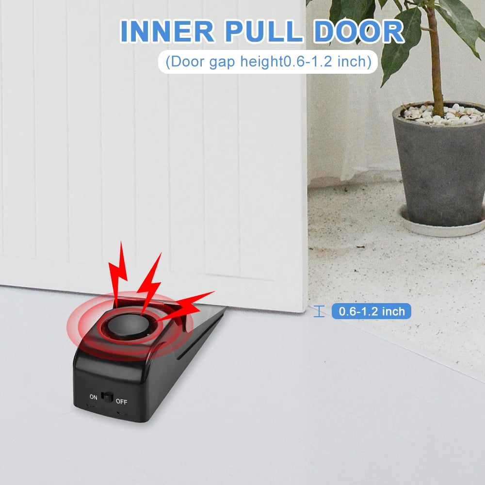Wsdcam Portable Door Stopper Alarm – 120dB Loud Security Alert for Home & Travel