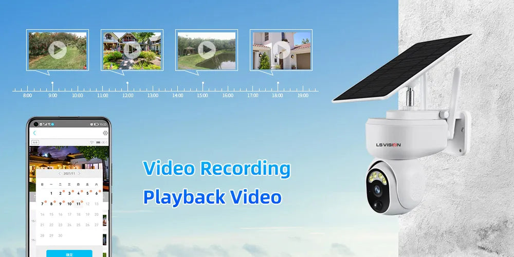 LS Vision 2K Solar SmartCam™ – 4MP Wireless PTZ Security with 4G/WiFi, Motion Detection & 2-Way Audio