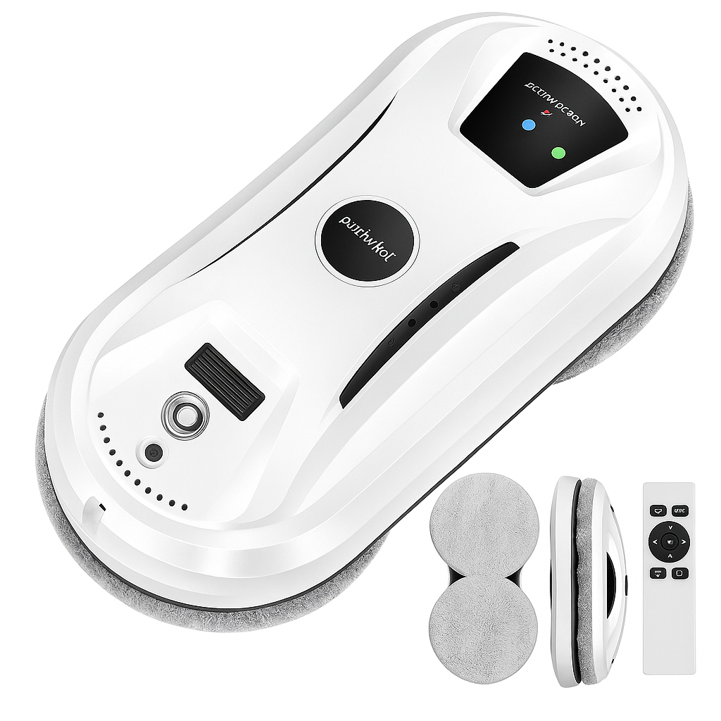 SmartClean WD8™ – Dual Spray Robotic Window Cleaner with Laser Precision & App Control