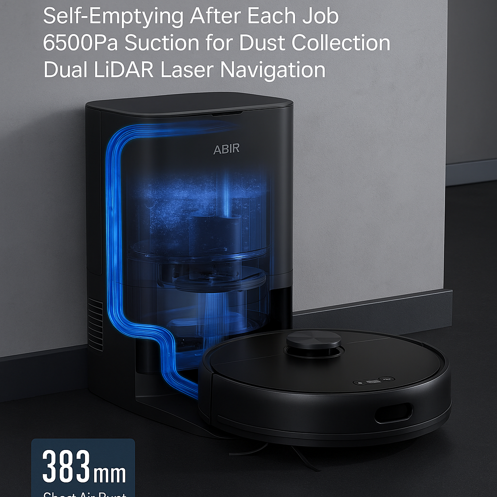 R30 Max™ – Intelligent Robot Cleaner with 6500Pa Suction & Self-Emptying Station