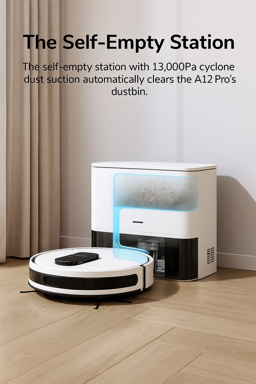 SmartMop A12 Pro™ – Lidar Robot Vacuum with Auto-Dust Bin & Remote/App Control