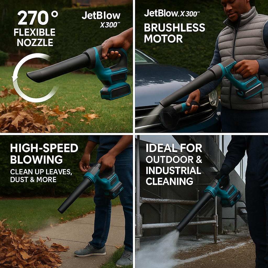 JetBlow X300™ – Wireless Turbo Blower with Dual Mode & Brushless Motor