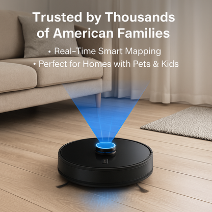 CleanBot X6™ Robot Vacuum & Mop – 6500Pa, Laser Navigation, Multi-Floor Mapping | Electromax