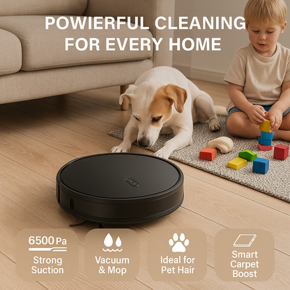 CleanBot X6™ Robot Vacuum & Mop – 6500Pa, Laser Navigation, Multi-Floor Mapping | Electromax