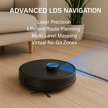 CleanBot X6™ Robot Vacuum & Mop – 6500Pa, Laser Navigation, Multi-Floor Mapping | Electromax