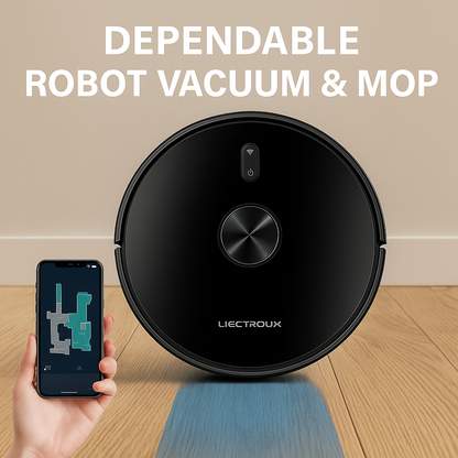 CleanBot X6™ Robot Vacuum & Mop – 6500Pa, Laser Navigation, Multi-Floor Mapping | Electromax