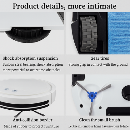 BOAIMORE™ Smart Robot Vacuum – 2500Pa, 3-in-1 Cleaning, Auto Recharge | Electromax
