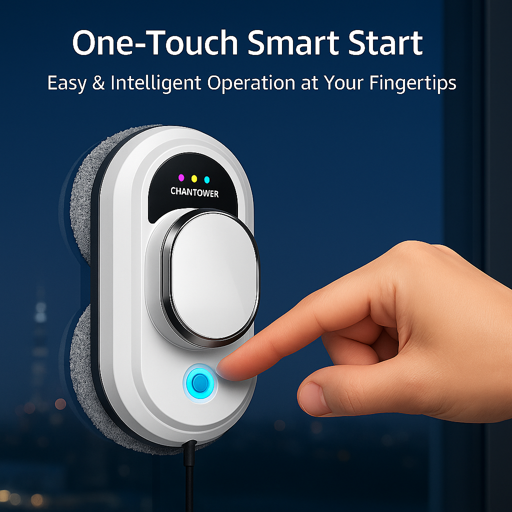 Smart Window Cleaning Robot™ – Remote Controlled Electric Glass Cleaner for Home & Office, Ultra-Thin Design