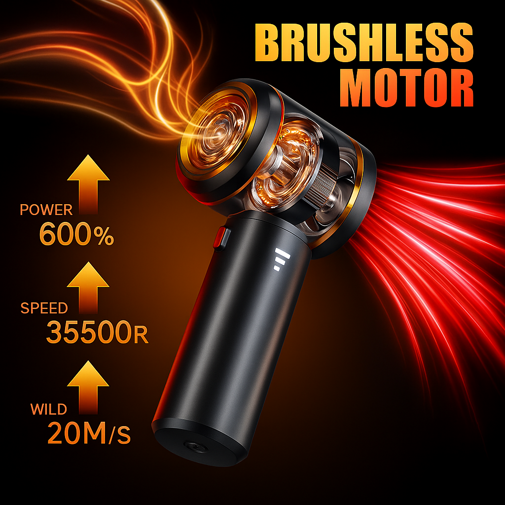 CENRR 998000PA™ Cordless Car Vacuum – Ultra-Powerful Handheld Cleaner & Air Blower with 9 Attachments + HEPA