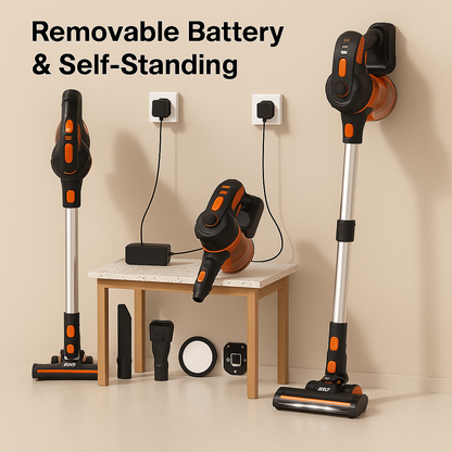 INSE™ 6-in-1 Cordless Stick Vacuum – 20KPa Power, 40 Min, Lightweight | Electromax