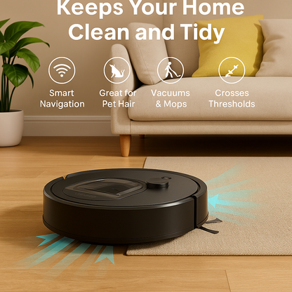 Lefant M330 Pro™ Robot Vacuum & Mop – 5000Pa, LiDAR, WiFi, Pet-Friendly | Electromax