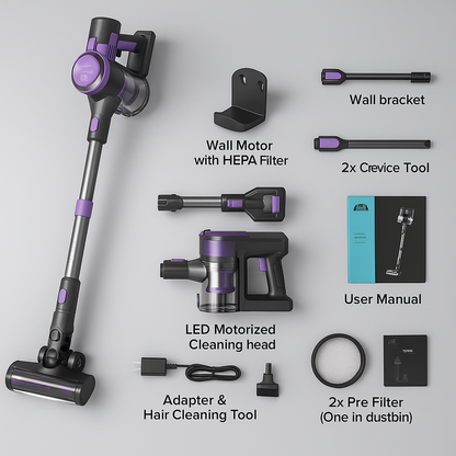 INSE S10™ 6-in-1 Cordless Vacuum – 45KPa, 50 Min, Pet Friendly | Electromax