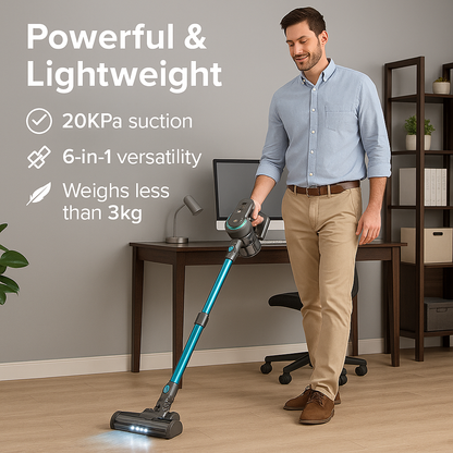YISORA N300™ Cordless Stick Vacuum – 20KPa, 40 Min, 6-in-1 | Electromax