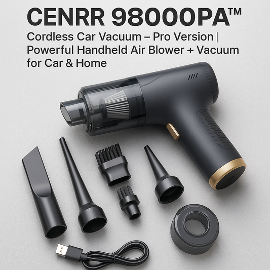 CENRR 98000PA™ Cordless Car Vacuum – Pro  Versions | Powerful Handheld Air Blower + Vacuum for Car & Home