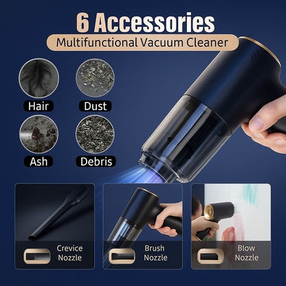 CENRR 98000PA™ Cordless Car Vacuum – Pro Version, Air Blower, HEPA Bags | Electromax