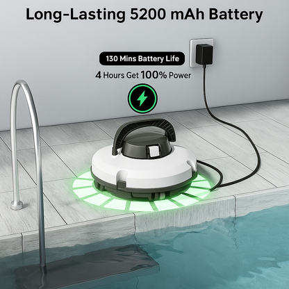 Redkey S100™ Cordless Robotic Pool Vacuum – IPX8, 130 Min, Self-Parking | Electromax