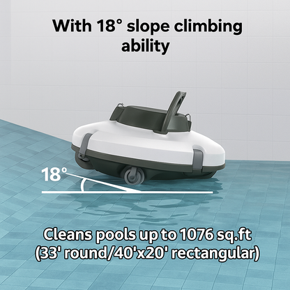 Redkey S100™ Cordless Robotic Pool Vacuum – IPX8, 130 Min, Self-Parking | Electromax