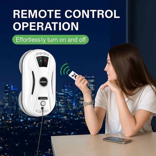 PuRuiKai™ Smart Window Cleaning Robot – Anti-Fall, Remote Controlled, Ultra-Thin, for Home Glass & Mirrors