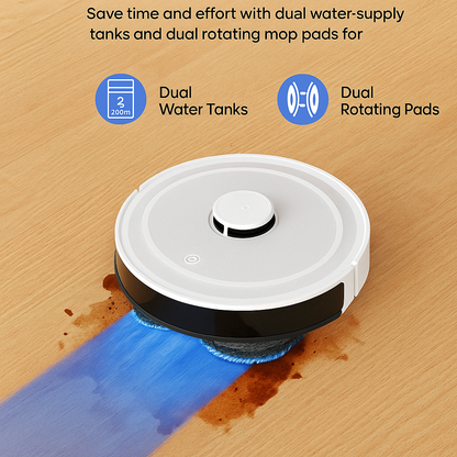 Lefant™ Self-Emptying Robot Vacuum & Mop – 6000Pa, Laser Nav, WiFi/Alexa | Electromax