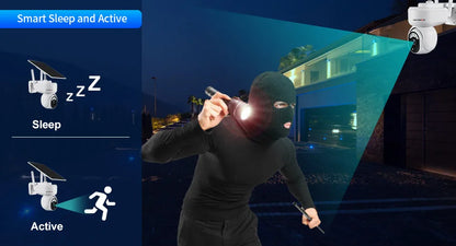 LS Vision 2K Solar SmartCam™ – 4MP Wireless PTZ Security with 4G/WiFi, Motion Detection & 2-Way Audio