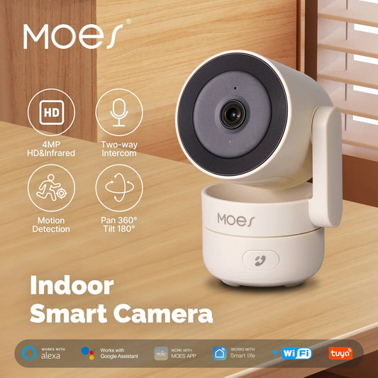 MOESView™ 4MP Smart Security Camera – Indoor WiFi Cam with Night Vision & Motion Alerts