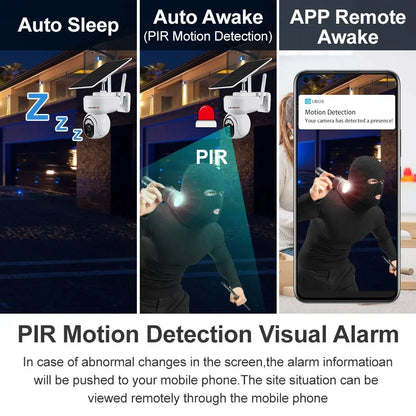 LS Vision 2K Solar SmartCam™ – 4MP Wireless PTZ Security with 4G/WiFi, Motion Detection & 2-Way Audio