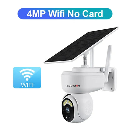 LS Vision 2K Solar SmartCam™ – 4MP Wireless PTZ Security with 4G/WiFi, Motion Detection & 2-Way Audio