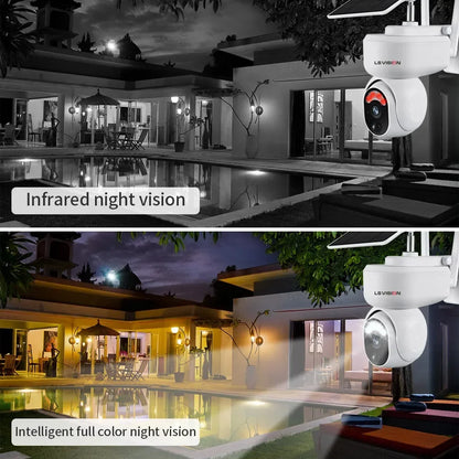 LS Vision 2K Solar SmartCam™ – 4MP Wireless PTZ Security with 4G/WiFi, Motion Detection & 2-Way Audio