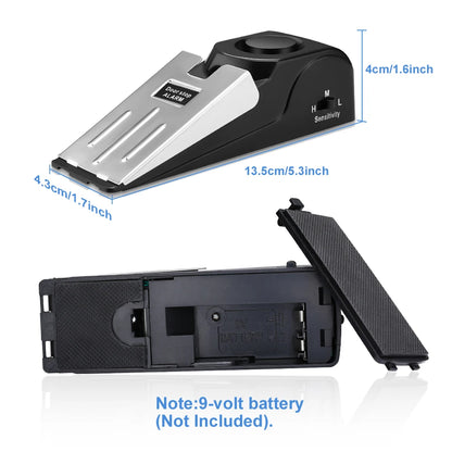 Wsdcam Portable Door Stopper Alarm – 120dB Loud Security Alert for Home & Travel