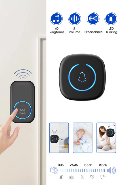 SmartChime™ – Wireless Doorbell with 300M Range & 60 Melodies