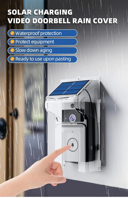 Smart Wireless Video Doorbell with Solar Charging – Waterproof, WiFi, Intercom & HD Camera