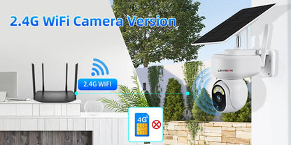 LS Vision 2K Solar SmartCam™ – 4MP Wireless PTZ Security with 4G/WiFi, Motion Detection & 2-Way Audio