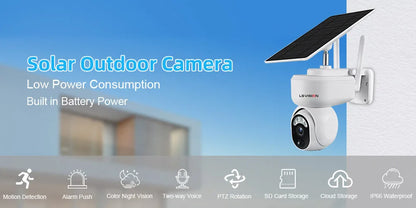 LS Vision 2K Solar SmartCam™ – 4MP Wireless PTZ Security with 4G/WiFi, Motion Detection & 2-Way Audio