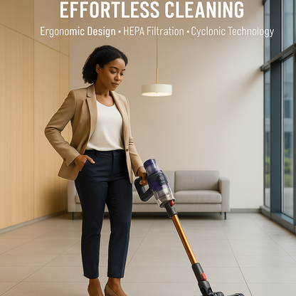 Laresar V7™ – Smart Cordless Vacuum with LCD Display & Multi-Surface Precision