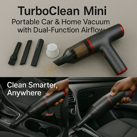 TurboClean Mini™ – Dual-Function Cordless Vacuum & Blower for Car & Home