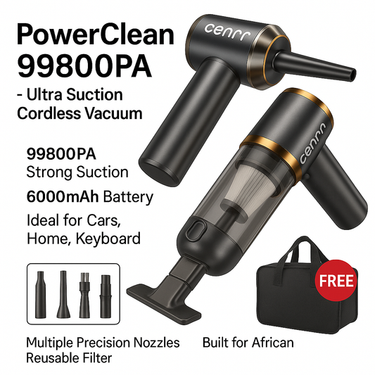 PowerClean™ 99800PA – Ultra-Powerful Pocket Vacuum with Blower & Inflator Modes