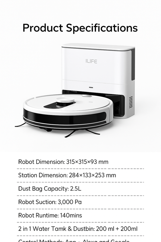 SmartMop A12 Pro™ – Lidar Robot Vacuum with Auto-Dust Bin & Remote/App Control