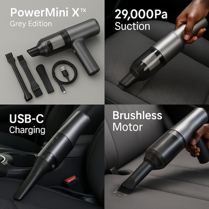 PowerMini X™ Purple Edition – Cordless Car Vacuum with 29,000Pa Suction & Brushless Motor.