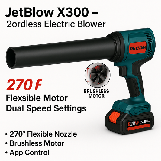 JetBlow X300™ – Wireless Turbo Blower with Dual Mode & Brushless Motor