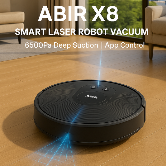 ABIR X8™ – Smart Laser Robot Vacuum with App Control & 6500Pa Deep Suction