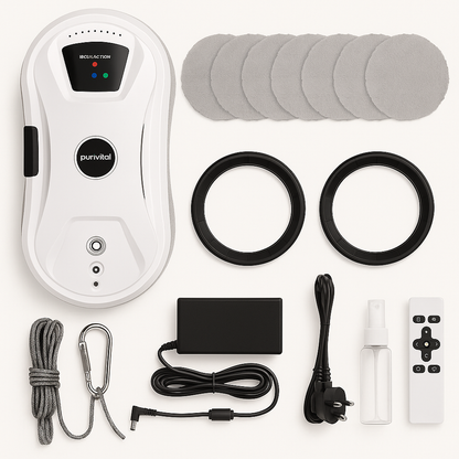 SmartClean WD8™ – Dual Spray Robotic Window Cleaner with Laser Precision & App Control