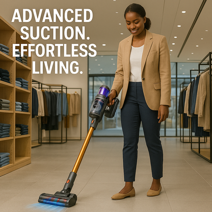 Laresar V7™ – Smart Cordless Vacuum with LCD Display & Multi-Surface Precision